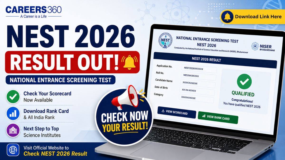 NEST 2026 Result Link Out: Download Scorecard & Merit List PDF